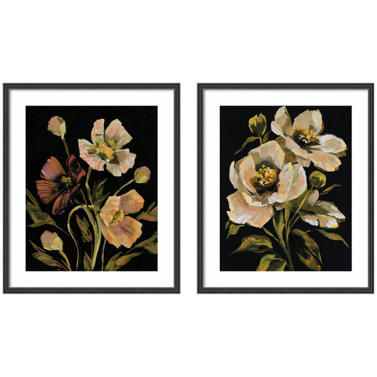 Moody Floral 5 & 8 2 Piece Framed Wall Art Print Set by Annie Quigley