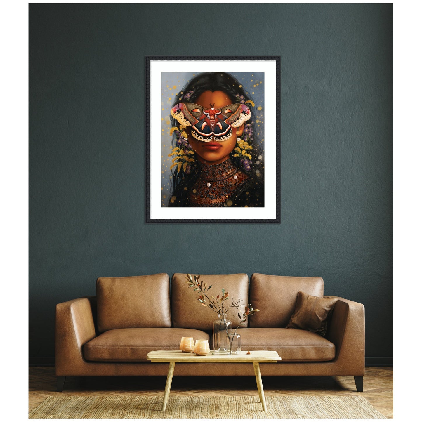 Asters and Goldenrod by Charlotte Brindley Framed Wall Art Print