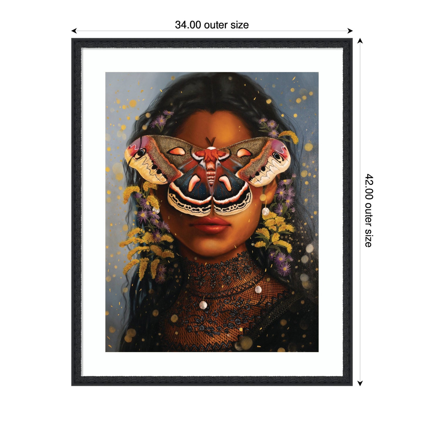 Asters and Goldenrod by Charlotte Brindley Framed Wall Art Print