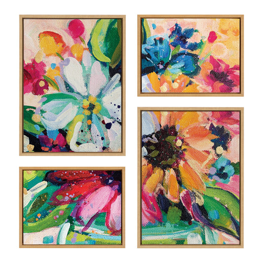 Sylvie Wild Growth Framed Canvas Art Set by Rachel Christopoulos
