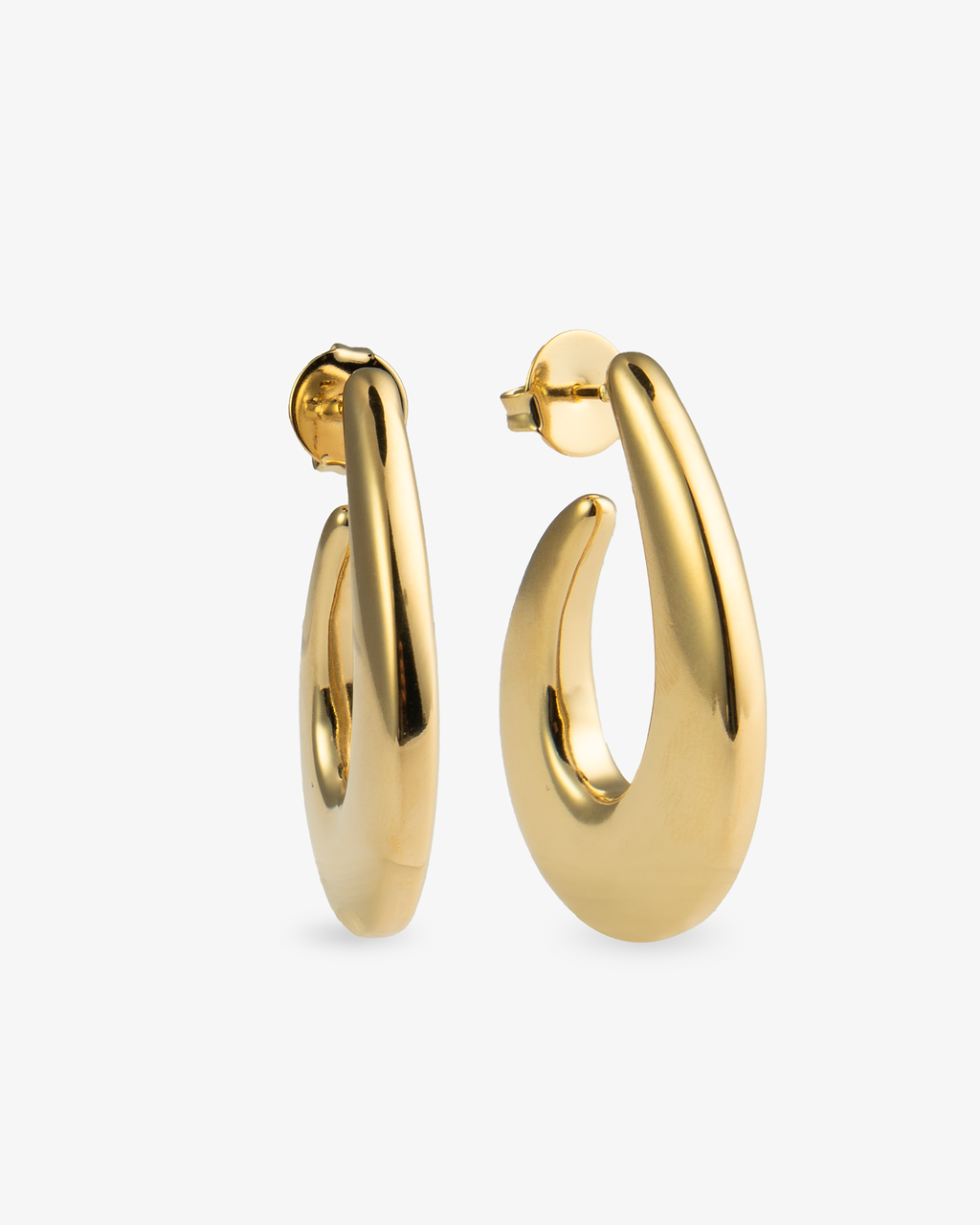 Clara Chunky Teardrop Gold Hoop Earrings