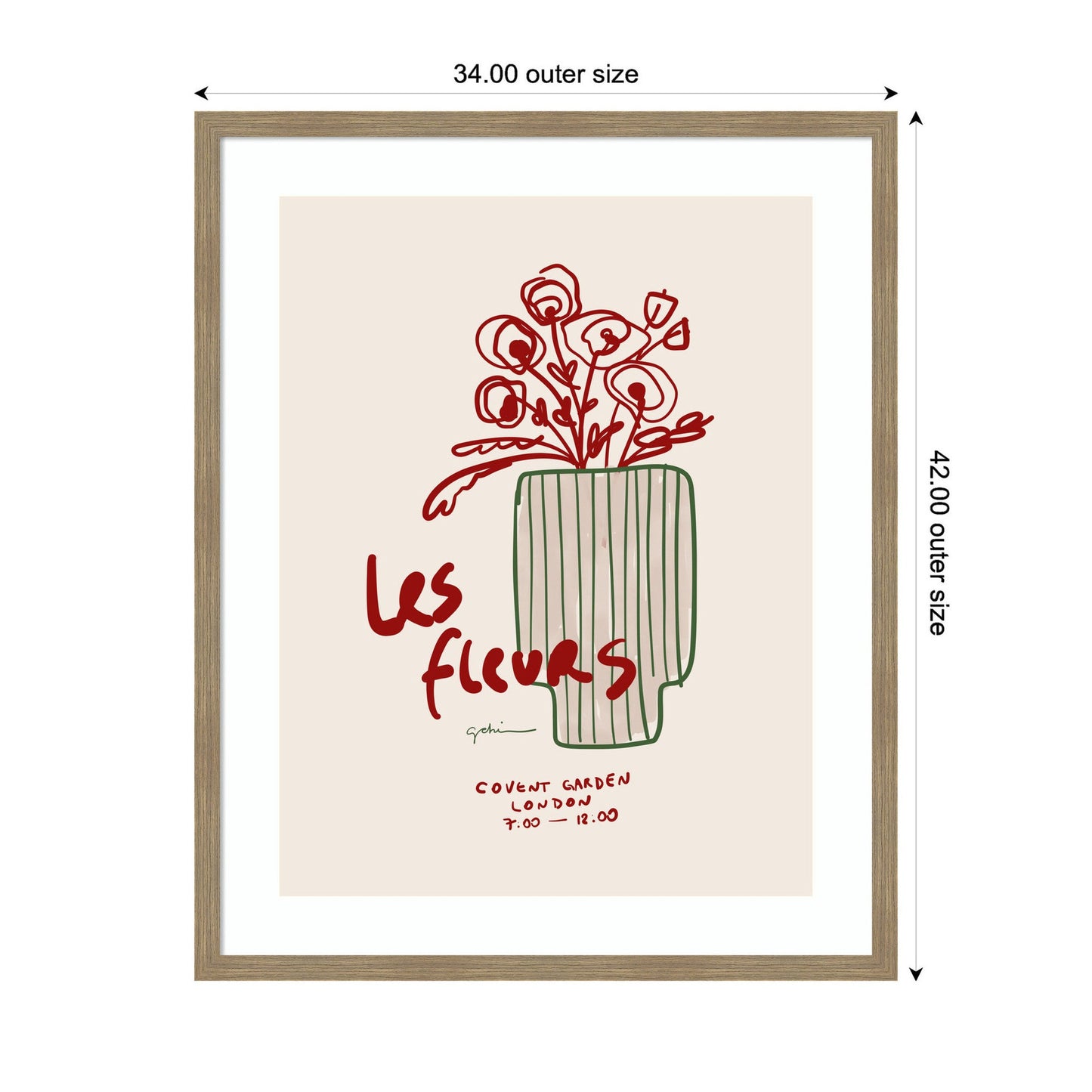 Les Fleurs by Gabrielly Guedes Framed Wall Art Print