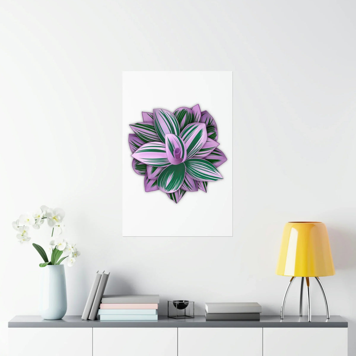 Tradescantia Nanouk Botanical Print – Unframed Wall Art