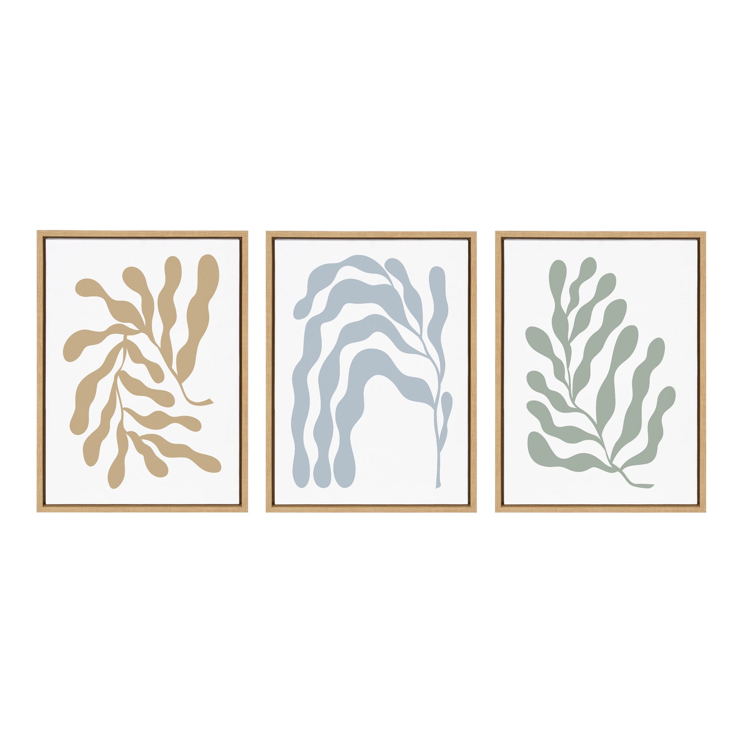 Matisse Inspired Abstract Botanicals Framed Canvas by The Creative Bunch Studio