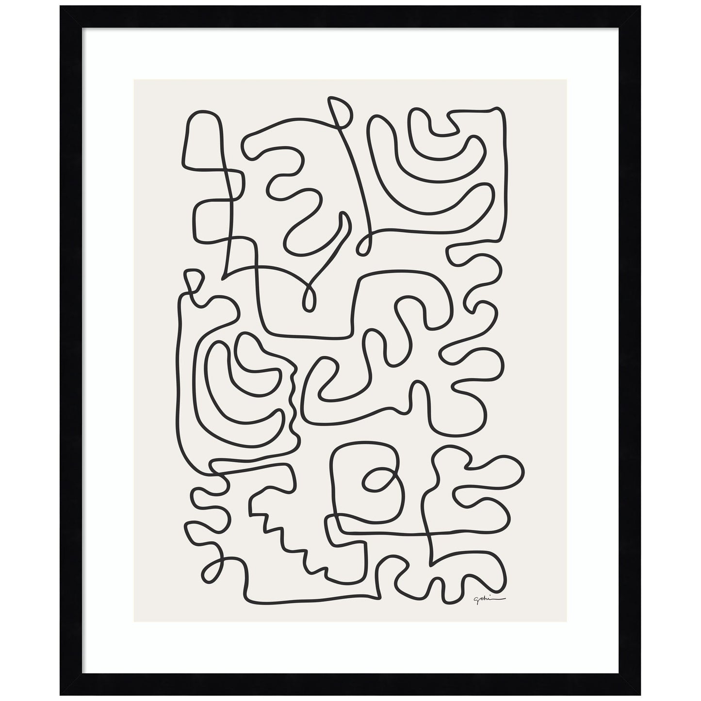 Connected Lines by Gabrielly Guedes Framed Wall Art Print