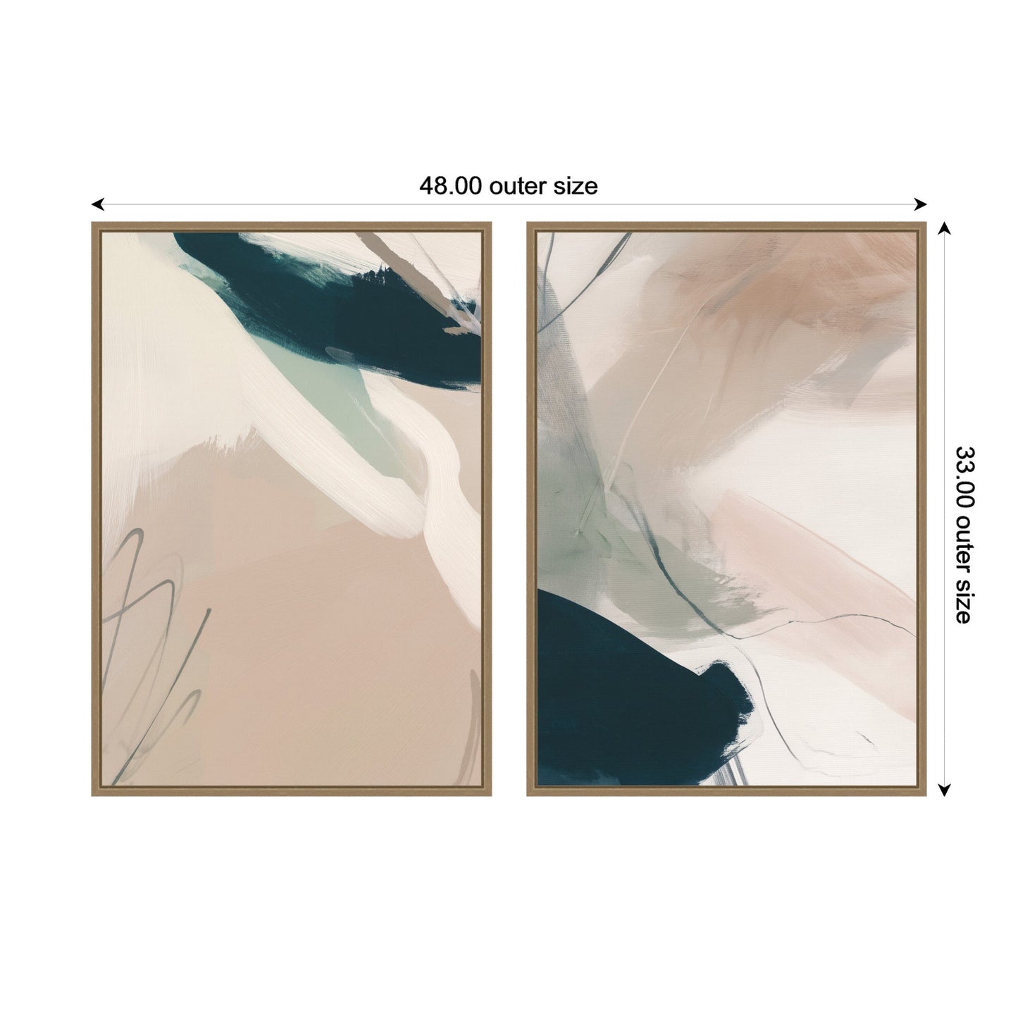 Marks No. 1 & No. 2 2 Piece Framed Canvas Wall Art Set by Amy Lighthall