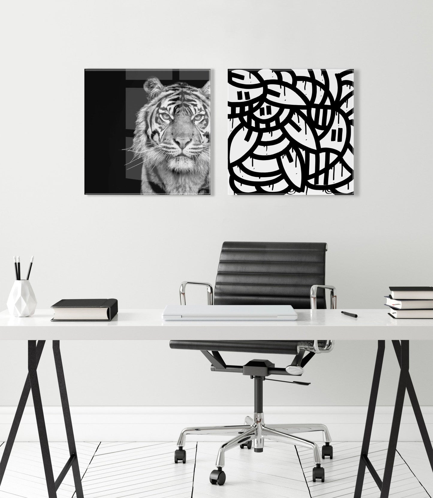 It Still Don't Matter if You're Black or White Floating Acrylic Art by Arm of Casso Limited Edition