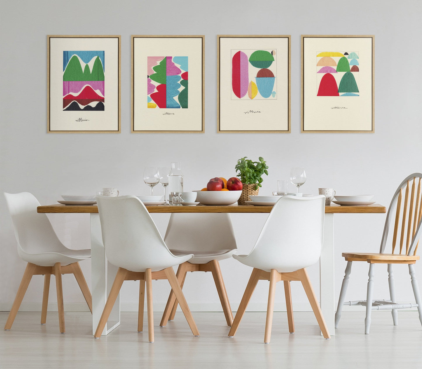 On The Other Hand and Repeat For A New Outcome Framed Canvas Art Set by Amber Vittoria