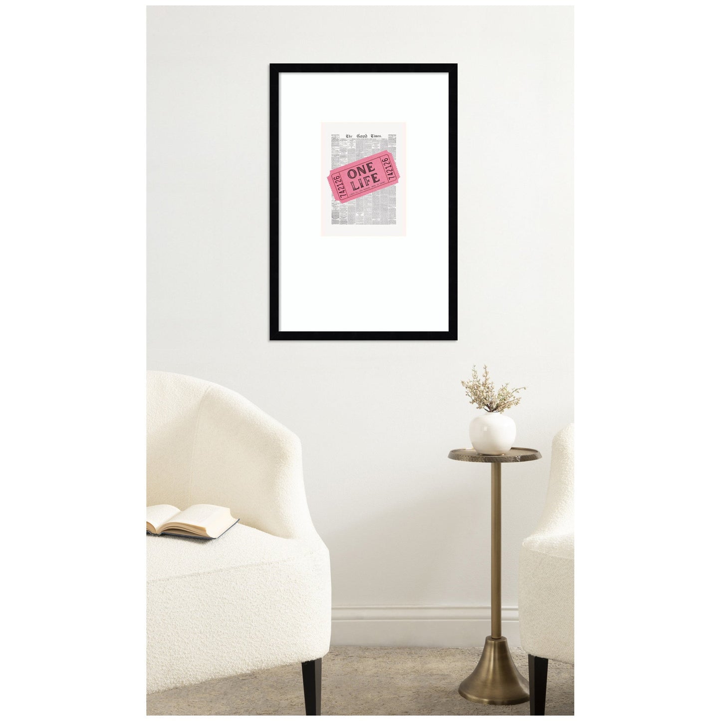 Ticket One Life by Honey Island Studio Framed Wall Art Print