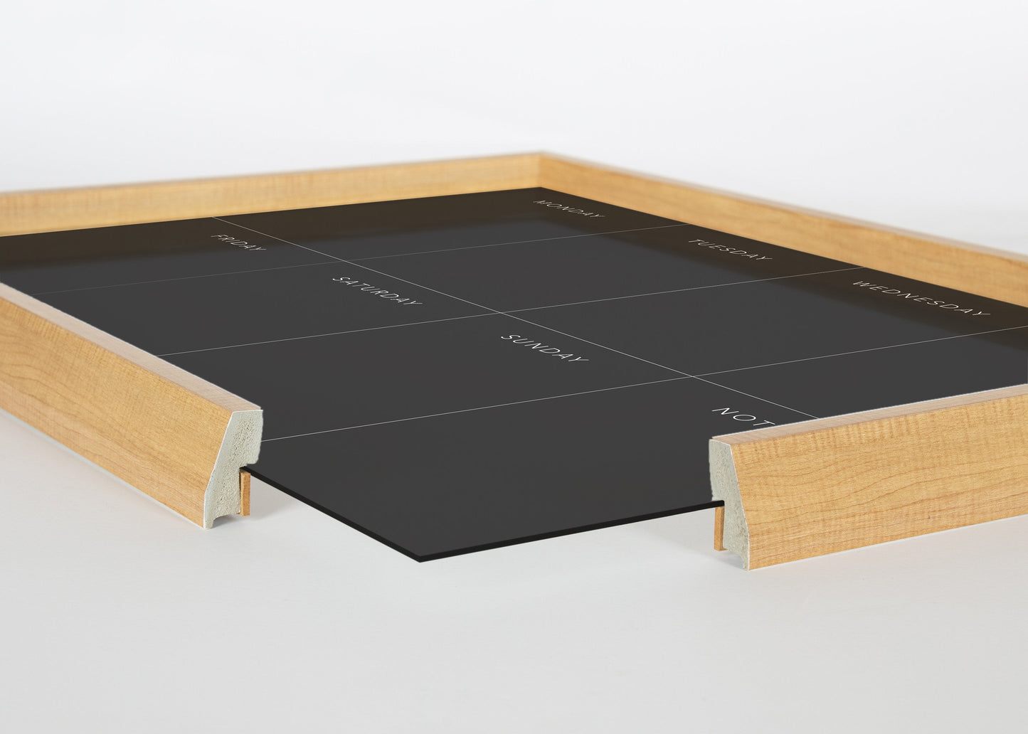 Blake This Week Black Framed Printed Glass by The Creative Bunch Studio