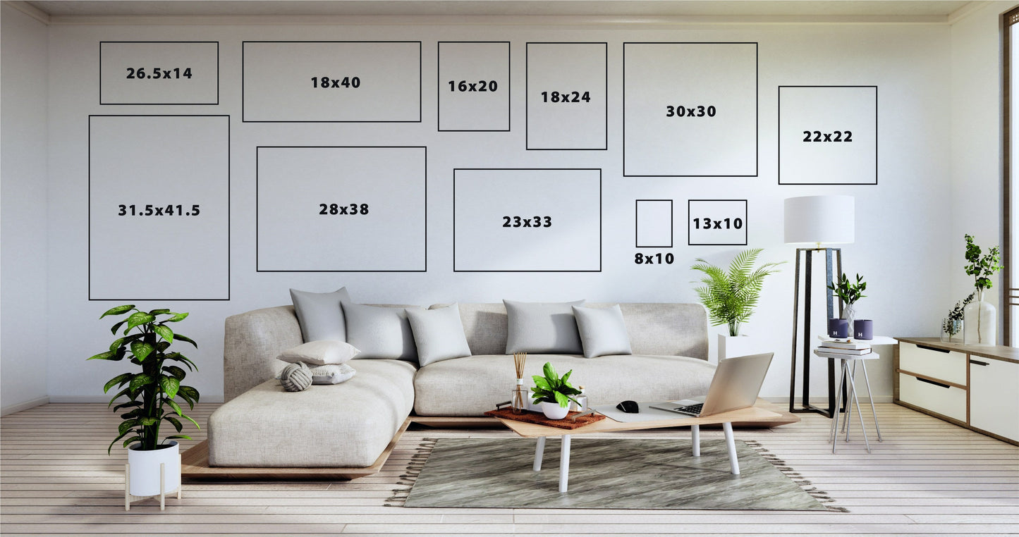 Sylvie Blue Beach Ocean Coastal Abstract Framed Canvas Art Set by The Creative Bunch Studio