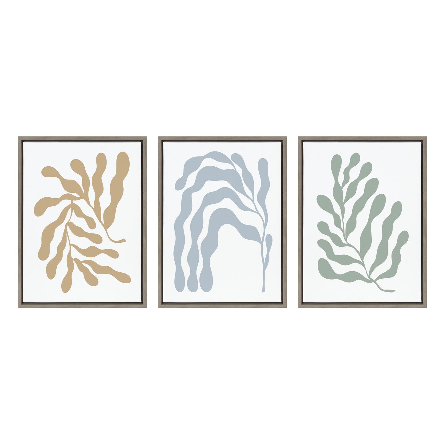 Matisse Inspired Abstract Botanicals Framed Canvas by The Creative Bunch Studio