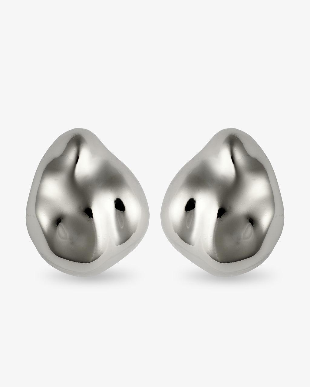 Giselle Organic Pebble Gold Statement Earrings