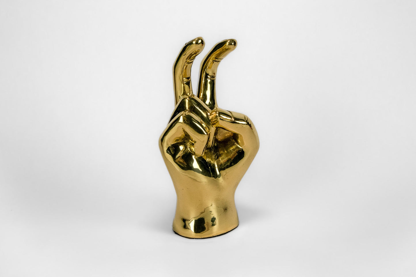 Limited Edition Pony Ears or Mustang Ears Hand Sign Sculpture in Brass