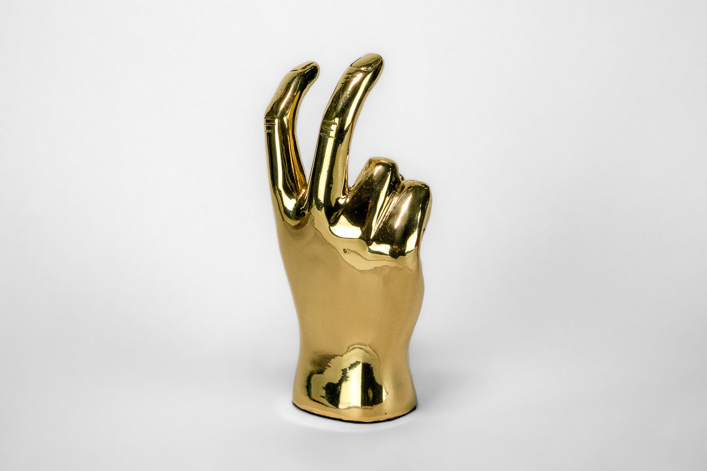 Limited Edition Pony Ears or Mustang Ears Hand Sign Sculpture in Brass