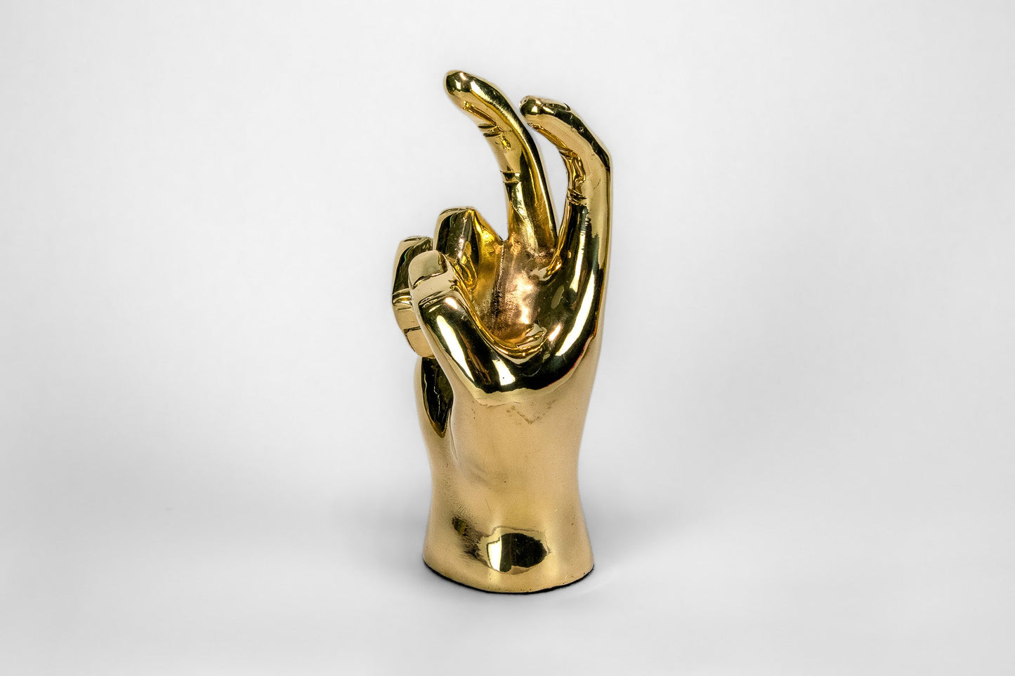 Limited Edition Pony Ears or Mustang Ears Hand Sign Sculpture in Brass