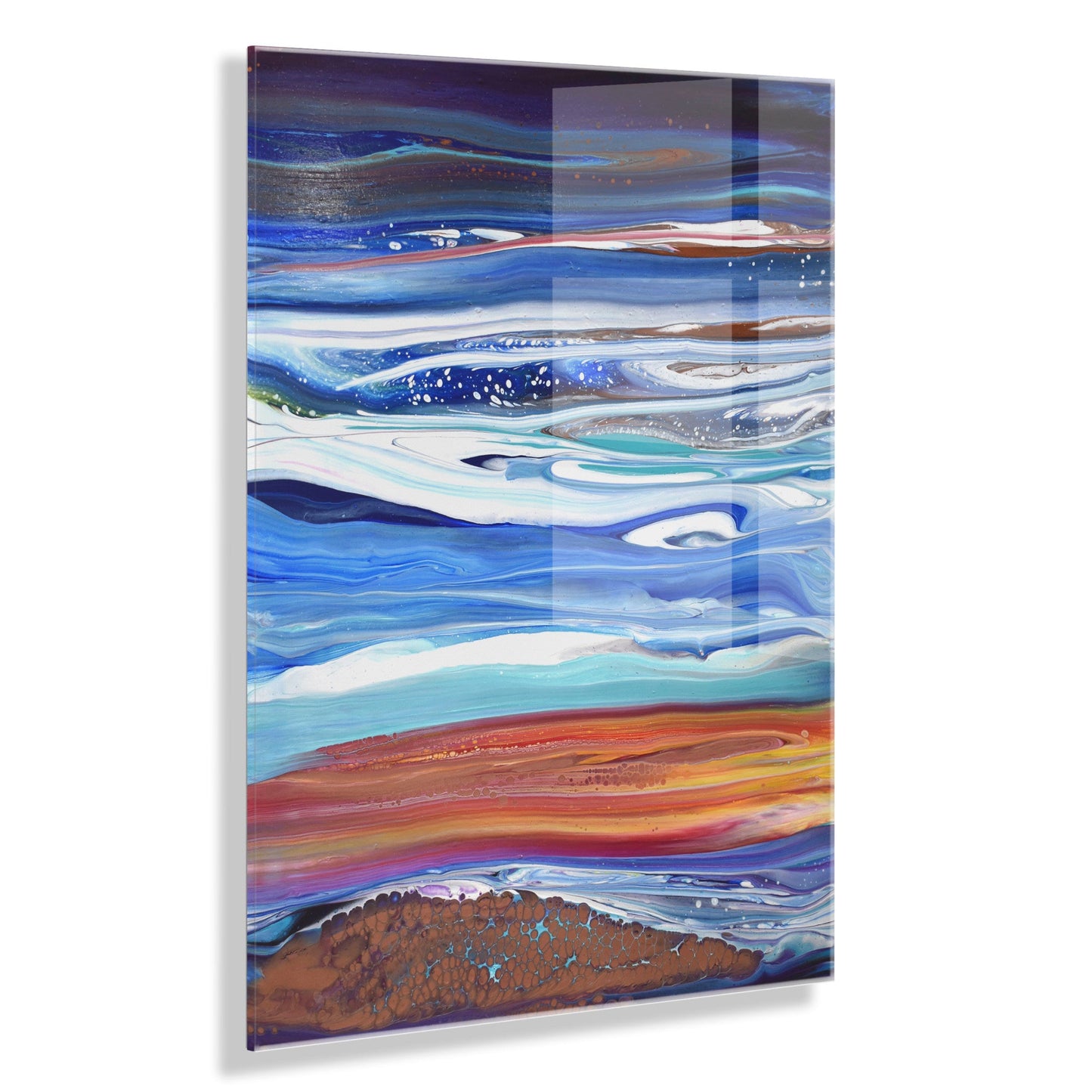 Coastal Currents Floating Acrylic Art by Xizhou Xie Limited Edition