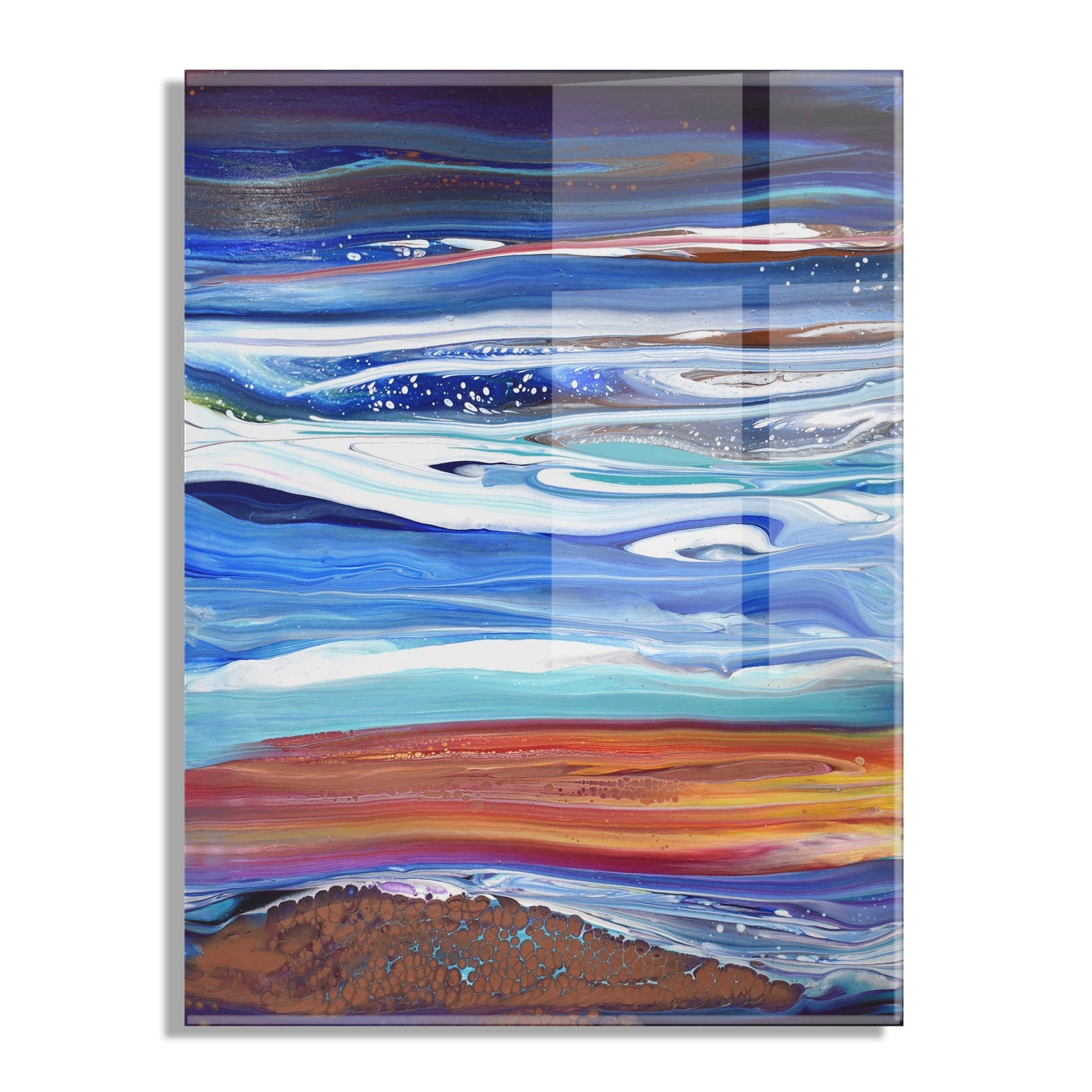 Coastal Currents Floating Acrylic Art by Xizhou Xie Limited Edition