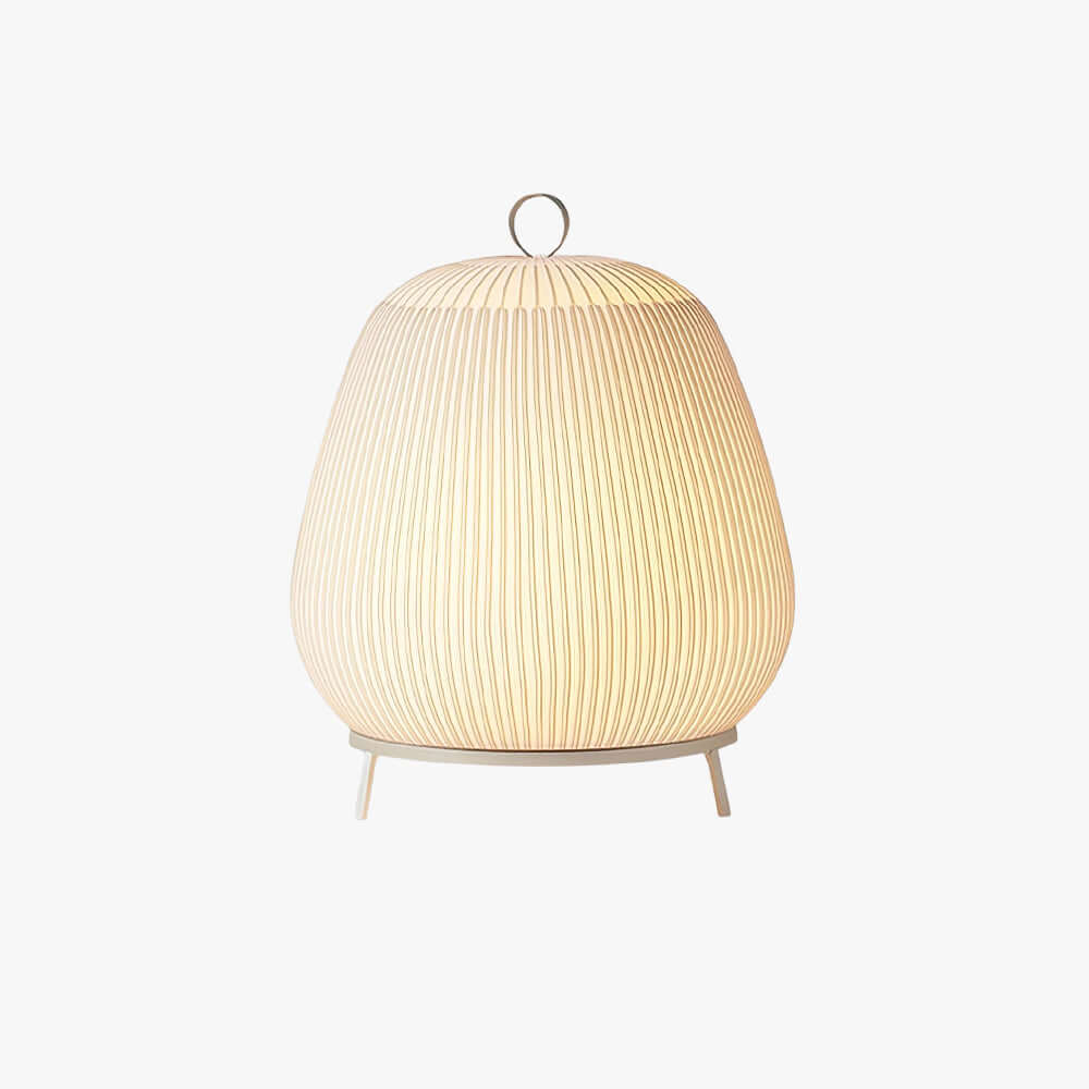 Woven lamp with a white background