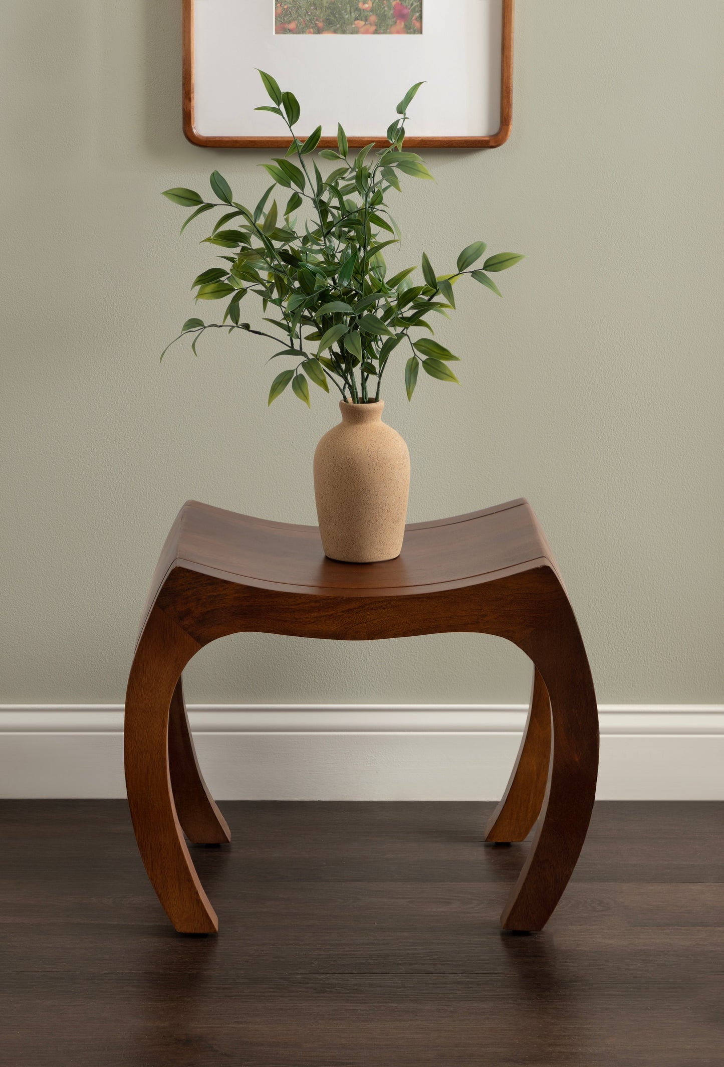 Loviisa Wood Ottoman and Vanity Stool