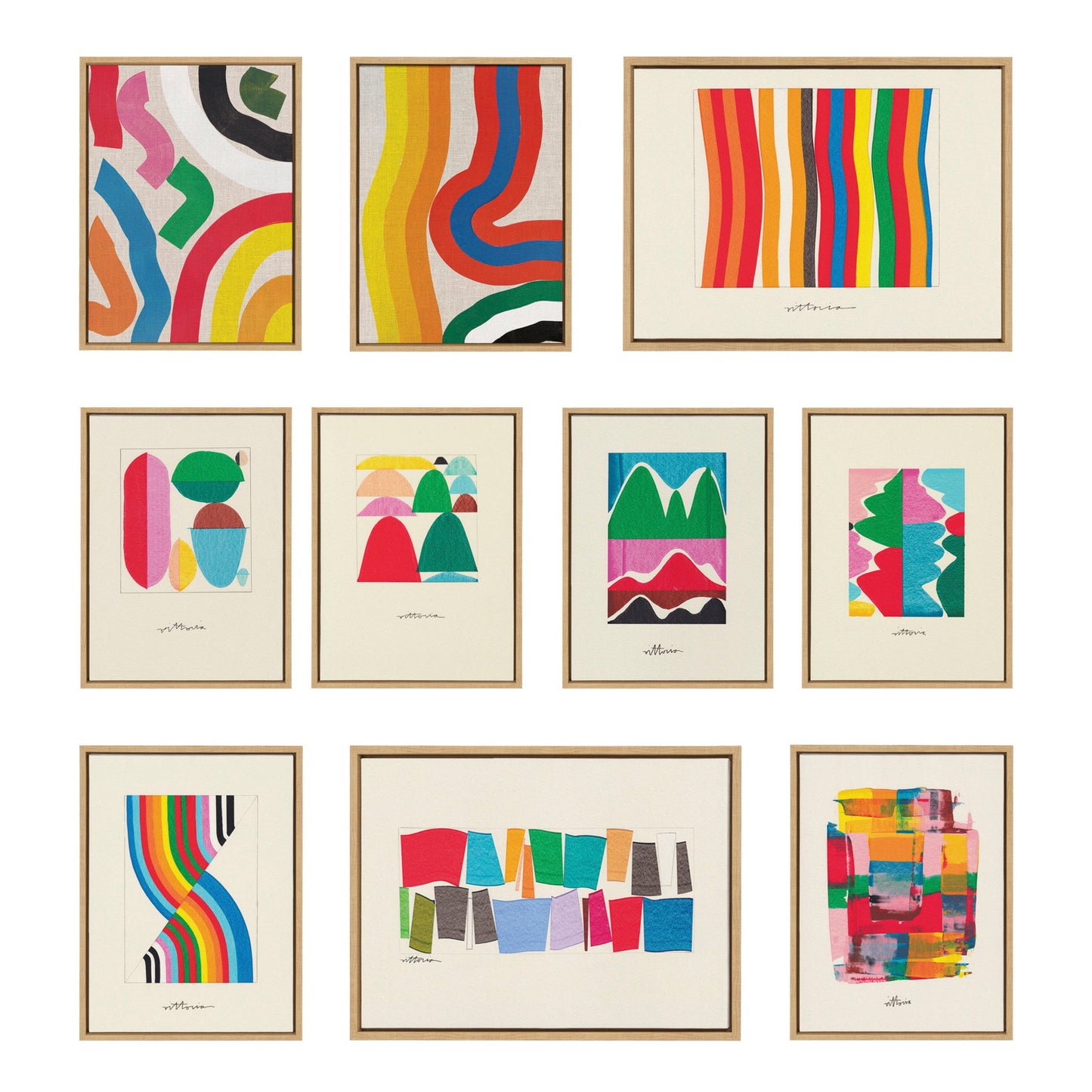 On The Other Hand and Repeat For A New Outcome Framed Canvas Art Set by Amber Vittoria