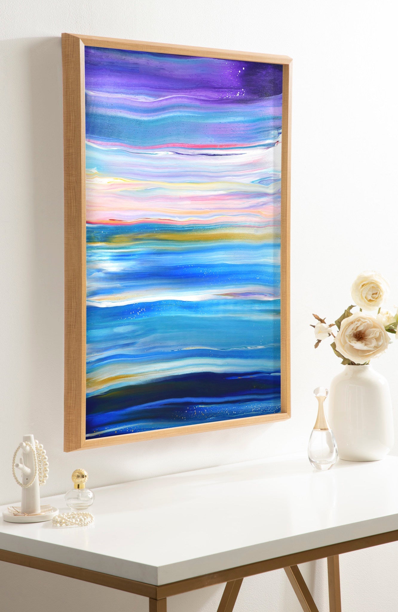 Limited Edition Blake Seaside Serenity Framed Printed Art by Xizhou Xie
