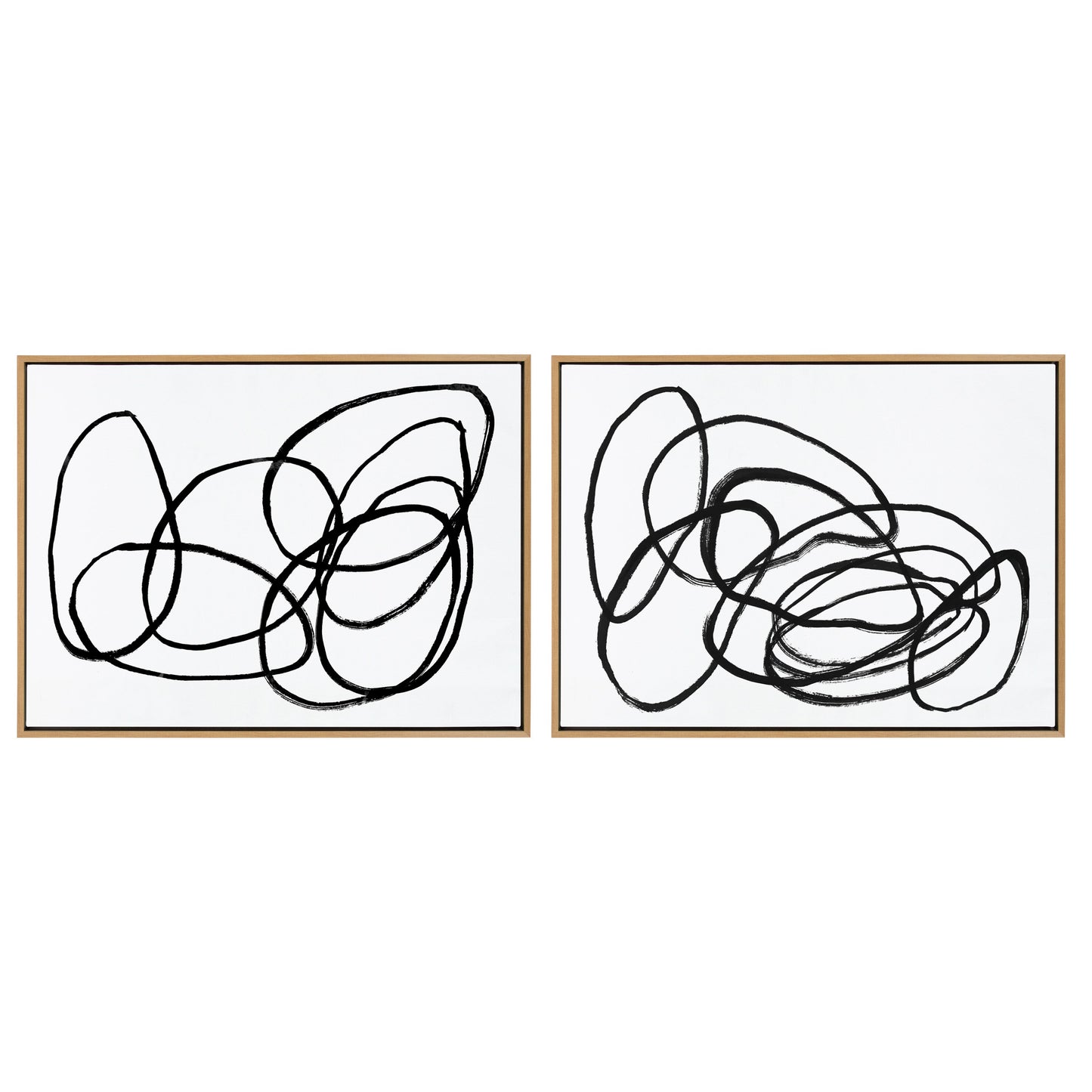 Ring of Light and Ring of Light 2 Framed Canvas Art Set by Nikki Chu
