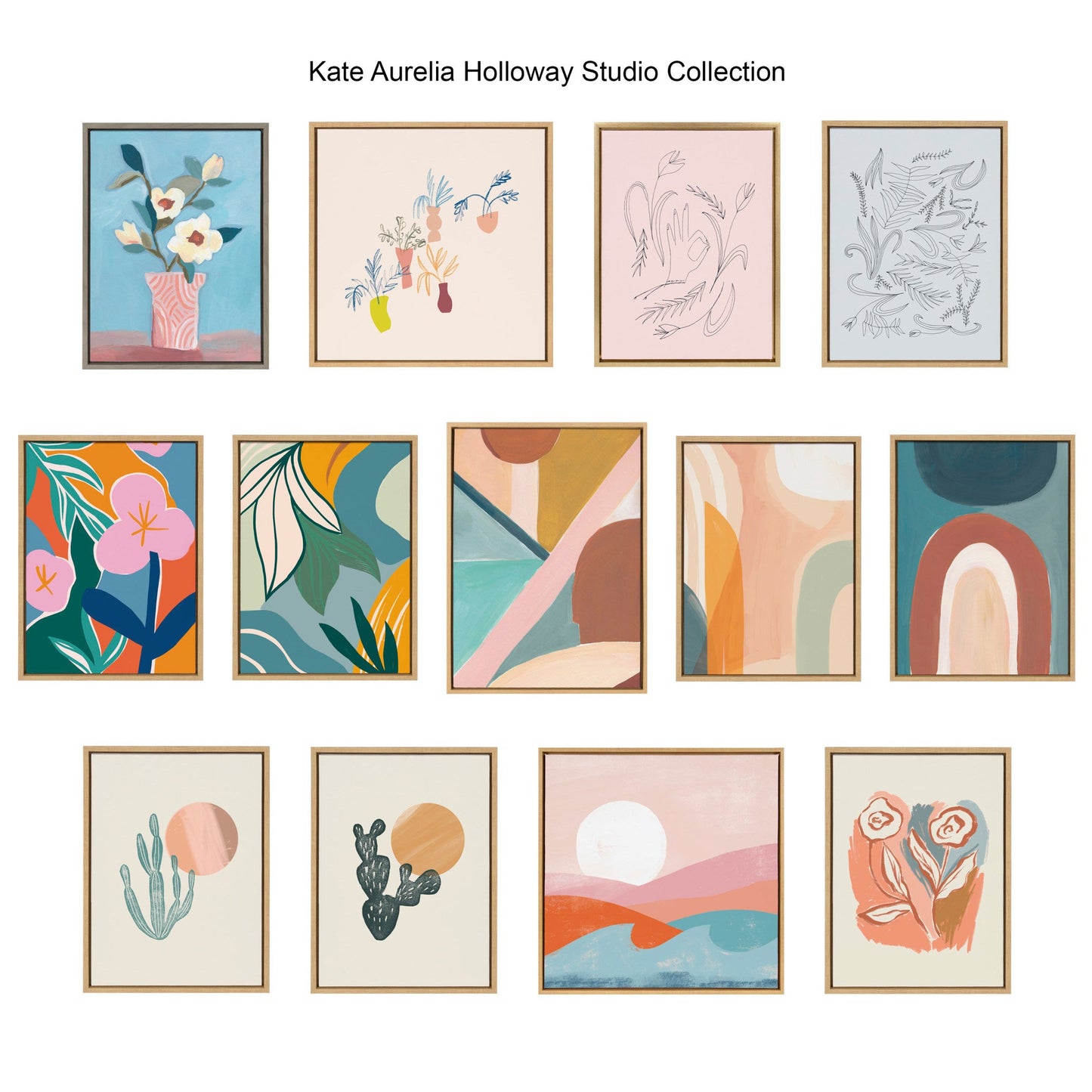Teotitlan Valley Study Canvas Art Set by Kate Aurelia Holloway