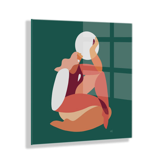 How the Sun Loves the Moon Floating Acrylic Art by Maggie Stephenson