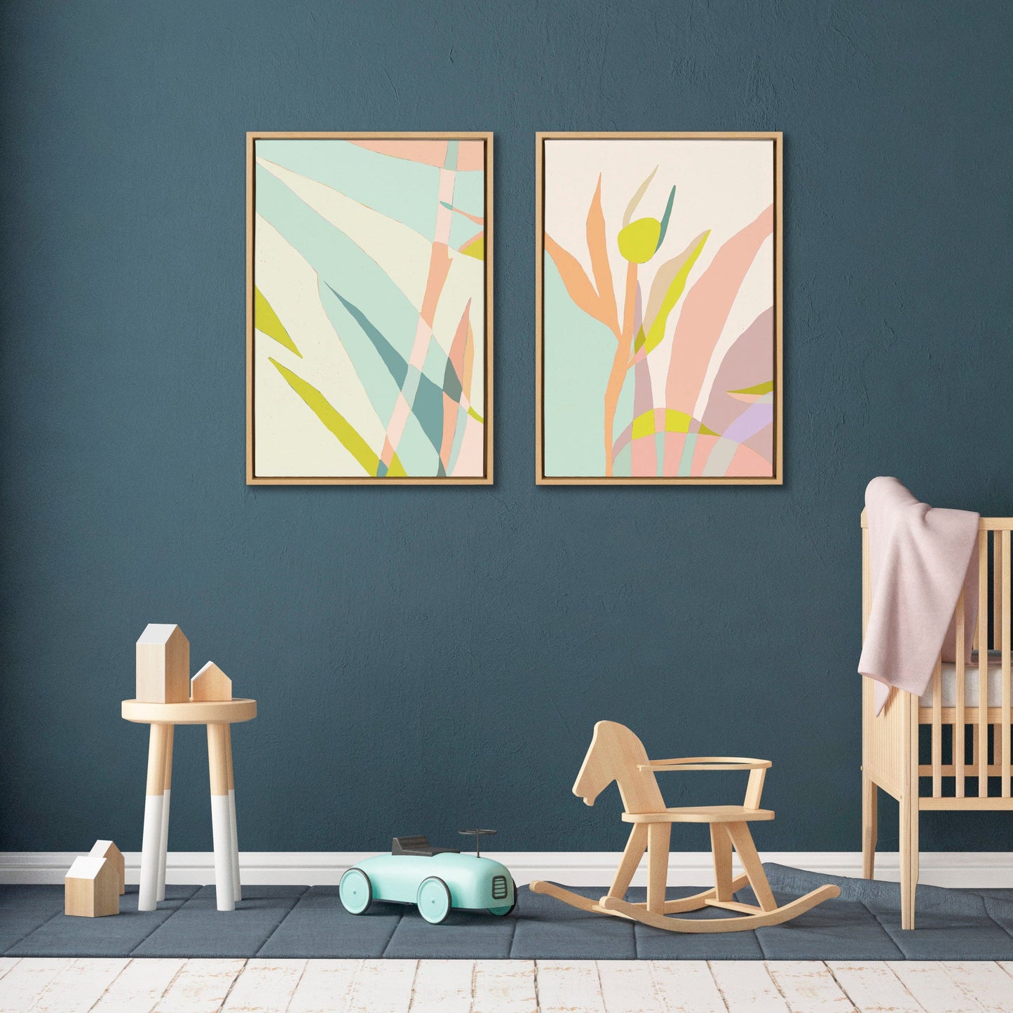 Delight in the Moment 3 and 4 Framed Canvas by Alicia Schultz