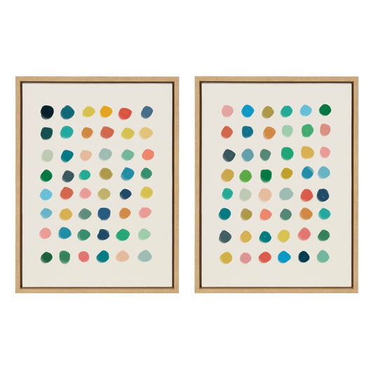 Sylvie Meditation 1 and 2 Framed Canvas Art Set by Kelly Knaga