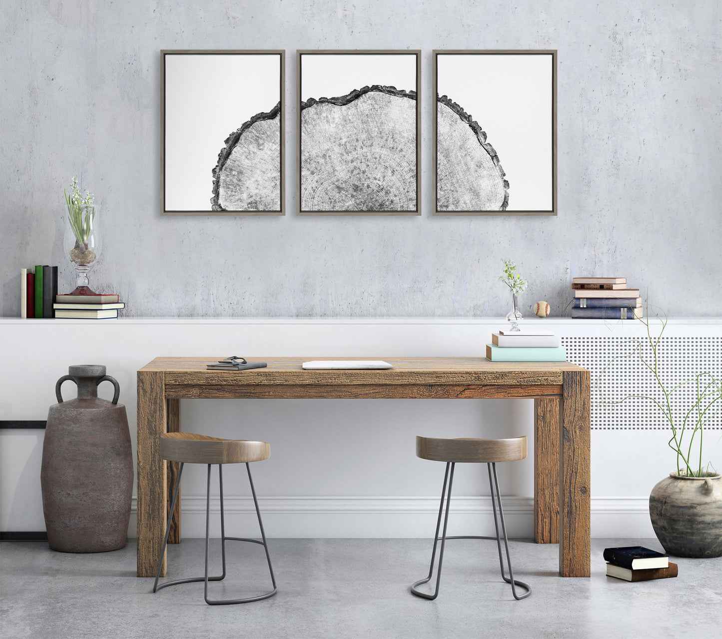 Sylvie Tree Rings Set Framed Canvas by Emiko and Mark Franzen of F2Images