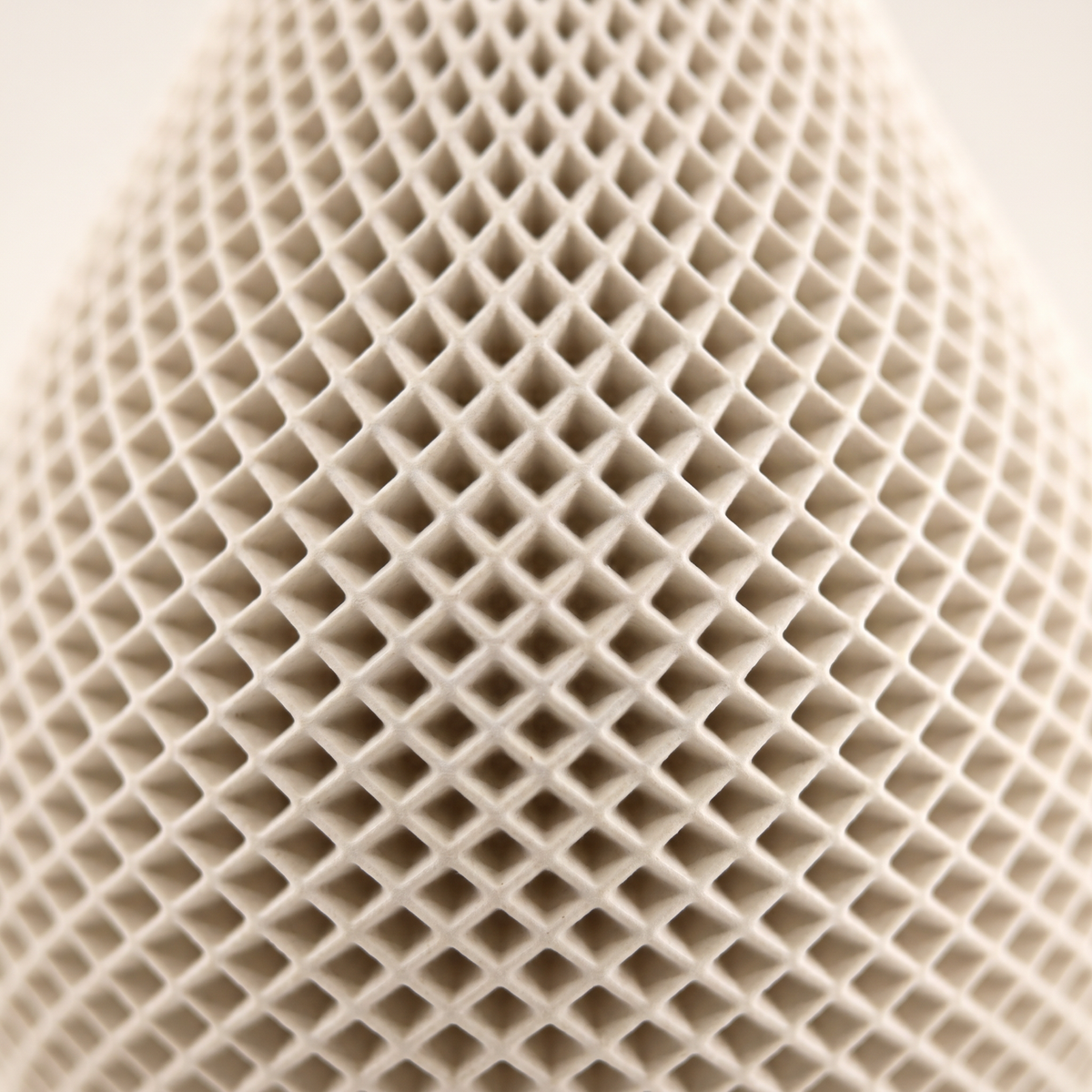 Teardrop Honeycomb Vase, Gypsum White 5"