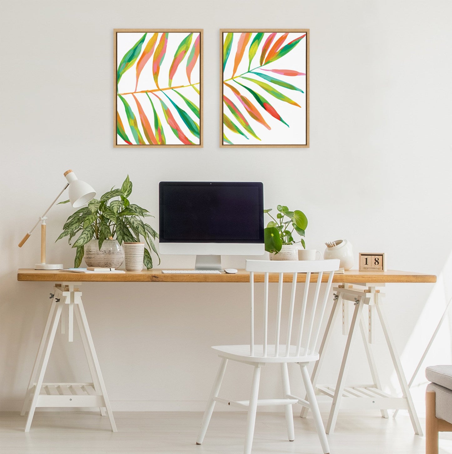 Palma No. 2 1 and 2 Framed Canvas Art Set by Jessi Raulet of Ettavee