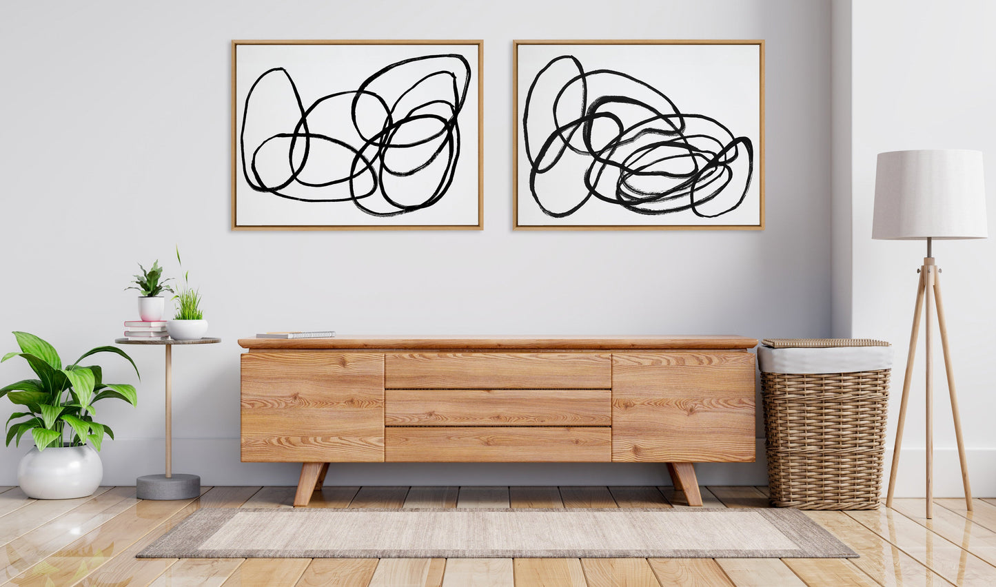 Ring of Light and Ring of Light 2 Framed Canvas Art Set by Nikki Chu