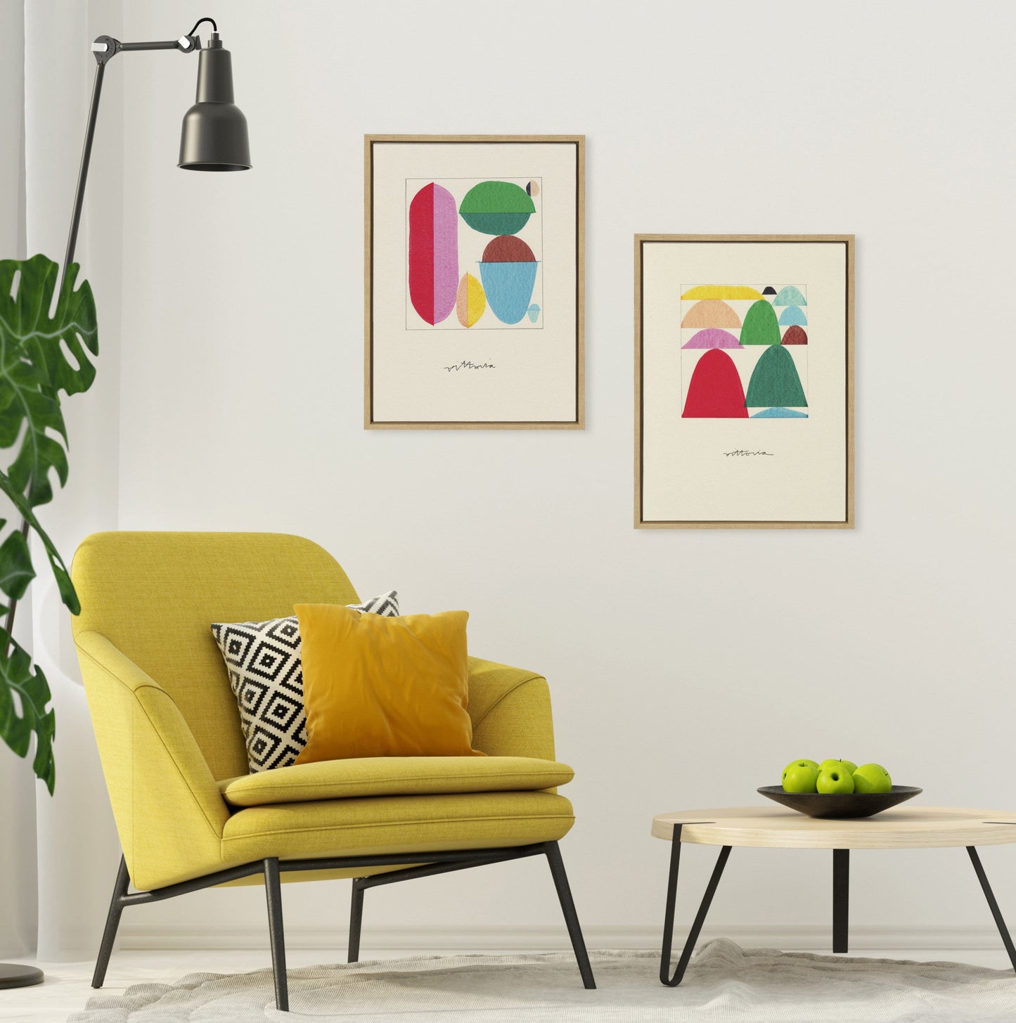 On The Other Hand and Repeat For A New Outcome Framed Canvas Art Set by Amber Vittoria