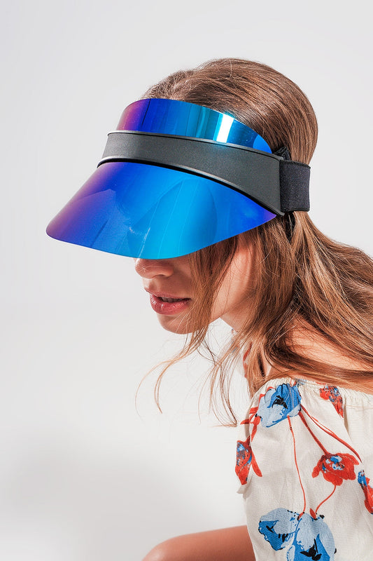 Aura Blue Curved Visor