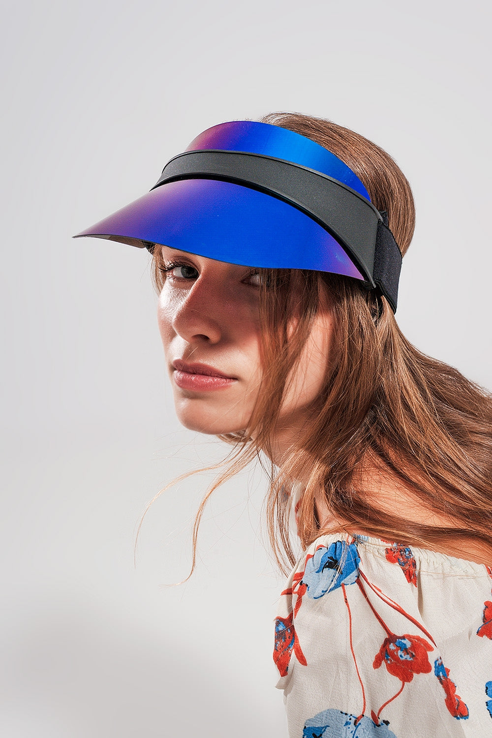 Aura Blue Curved Visor