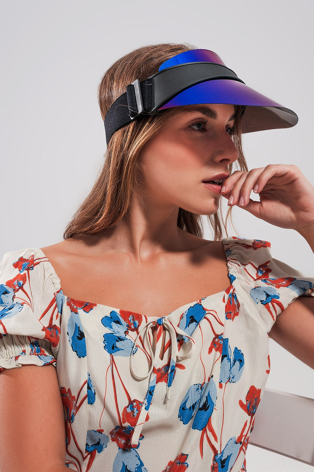 Aura Blue Curved Visor