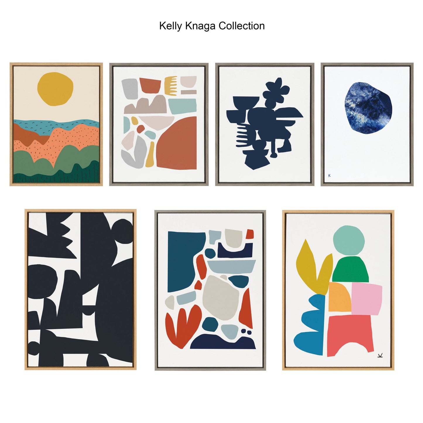 Sylvie Meditation 1 and 2 Framed Canvas Art Set by Kelly Knaga