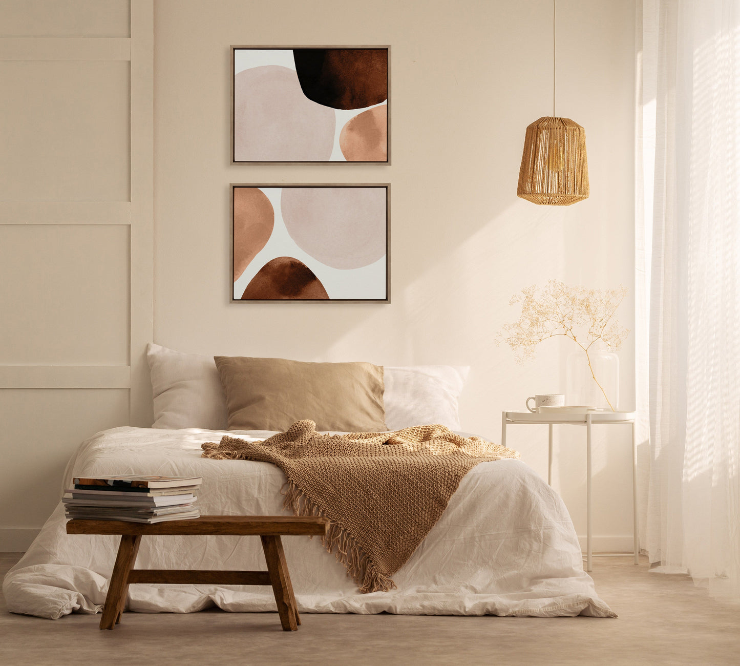 Sylvie Shapes I and II Framed Canvas Set by Amy Lighthall