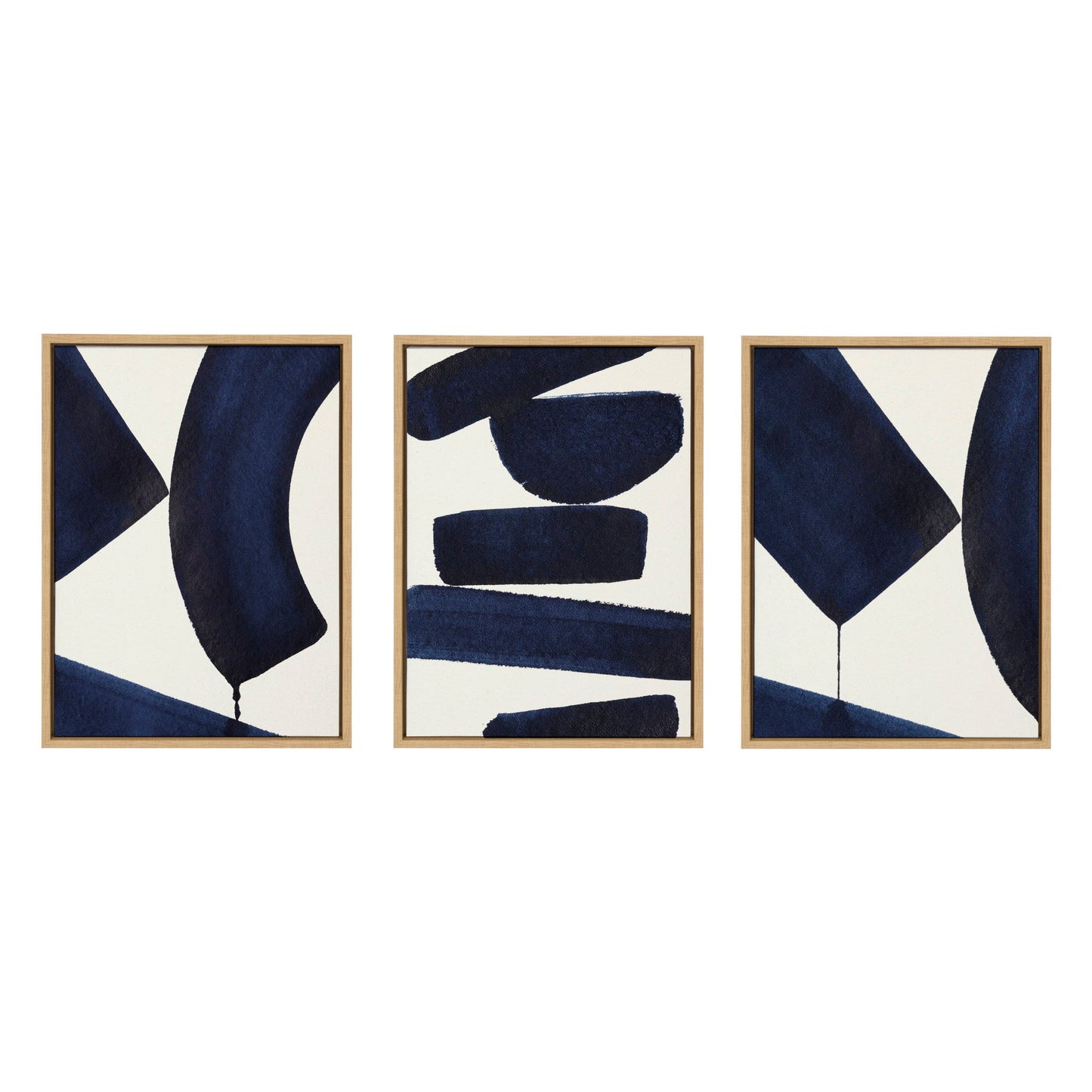 Sylvie Japandi 3, Japandi 26 and Japandi 4 Framed Canvas Set by Rocket Jack